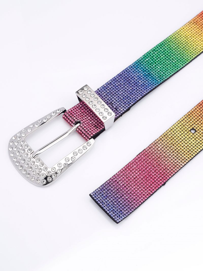 HOT Gorgeous and Shiny Rhinestone Jeans Pants Western Cowgirl Bling Studded Design Ladies Fashion Belt Gift For Women_autovado.com