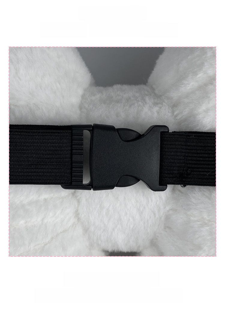 Car Winter Headrest Plush Neck Pillow Internet Popular Cute Bow Car Seat Winter Car Lumbar Headrest_autovado.com