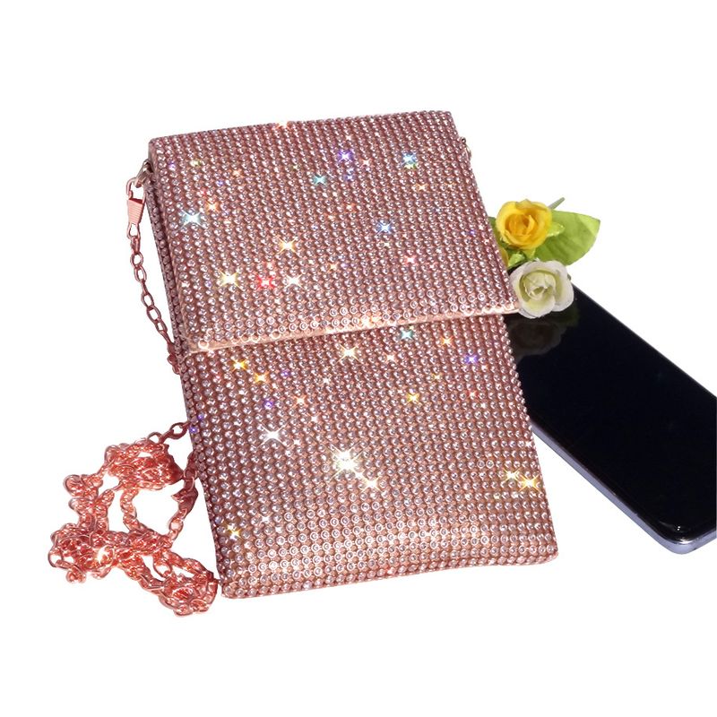 Evening Bags Diamond-encrusted Mobile Phone Bag Women's Crossbody Bag Chain Shoulder Bag Advanced Sense Vertical Evening Small Bag_autovado.com