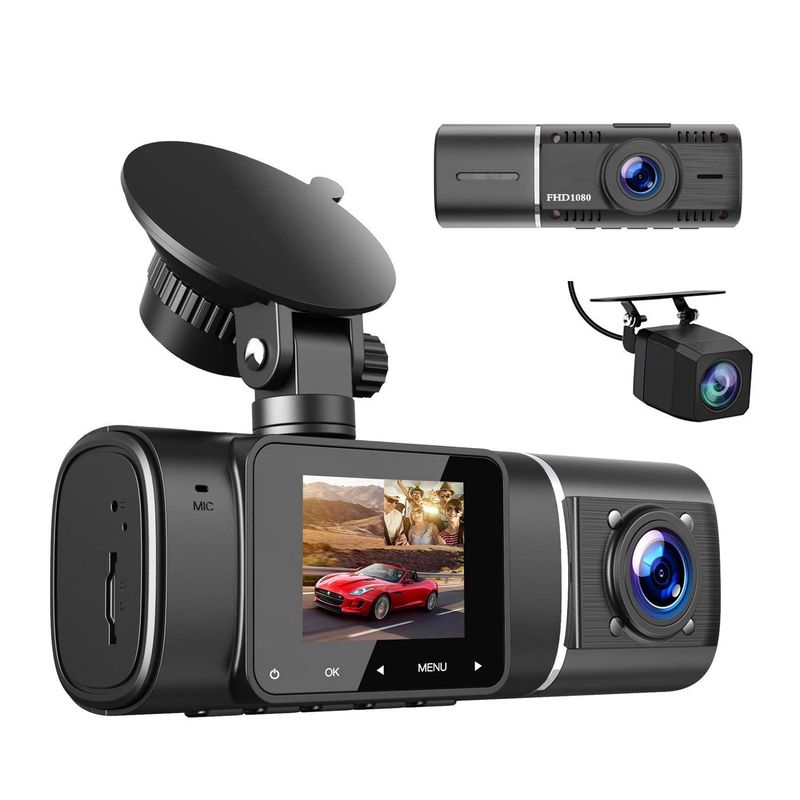 Private model 1.5 inch car recorder 3 record with display 1080 1080P 720P HD foreign trade driving recorder_autovado.com