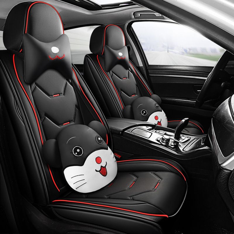 Car Cushion Four Seasons Suitable Cute All-inclusive Seat Cover Summer Full-enclosed Seat Cushion Goddess Leather Seat Cover New_autovado.com