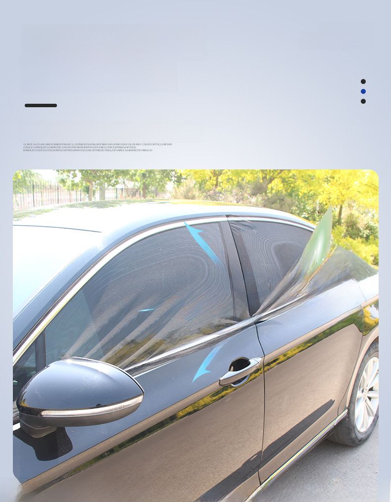 Car sunshade Sun shade Sun insulation window anti-mosquito screen net Car privacy inside the car shade car side curtain_autovado.com
