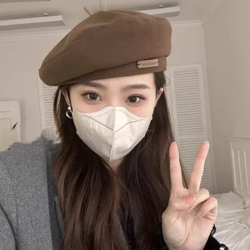 Hot Sale Classic Vintage Berets for Women Fashion Wool Felt Warmer Hat Cap Black Brown French Hats Autumn and Winter Outdoor Caps_autovado.com
