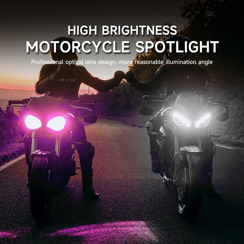 Electric LED Headlight Dynamic Tricycle Constant Strong Motorcycle External Modification Super Bright Flashing Light_autovado.com