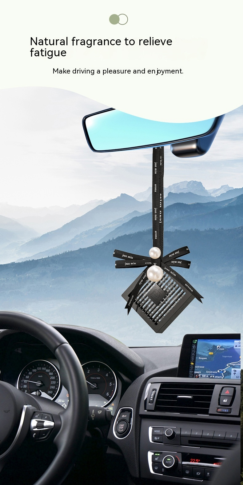Small Town Yixiang Car Fragrance Car Perfume Durable Light Fragrance Blue Wind Chime Sage Wardrobe Fragrance Pendant_autovado.com