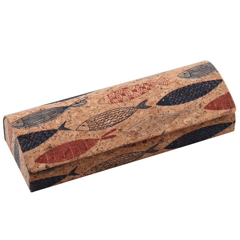 Unisex Vintage glasses case Wood spun spray painted leather sunglasses case literary anti-pressure prescription for myopia glasses case_autovado.com