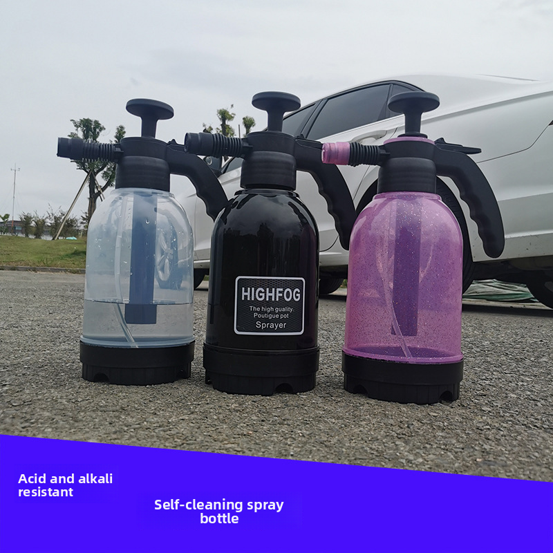 2L Acid And Alkali Resistant Pressure Sprayer Watering Can Wash Liquid Self-Cleaning Car Beauty Spray Bottle_autovado.com