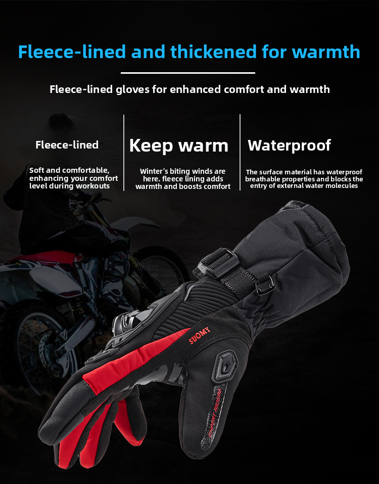 Winter Motorcycle Waterproof Warm All-Season Riding Motorbike Rider Anti-Fall Off-Road Thickened Long Gloves For Men_autovado.com