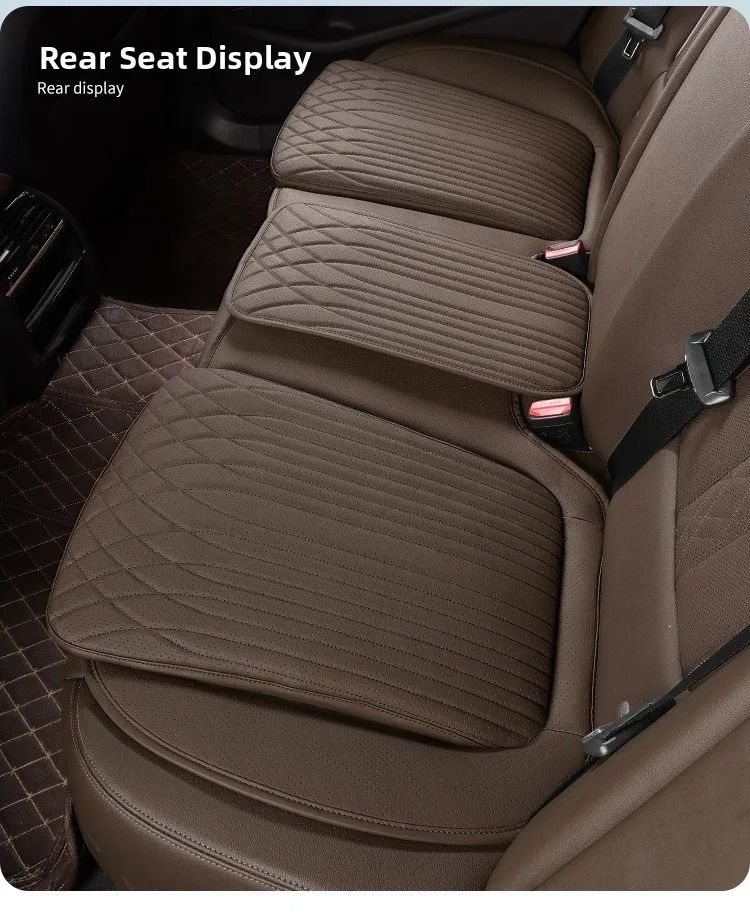 New Breathable Nappa Leather Non-slip Car Sponge High Rebound Pad Cushion Four Seasons Universal Auto Seat_autovado.com