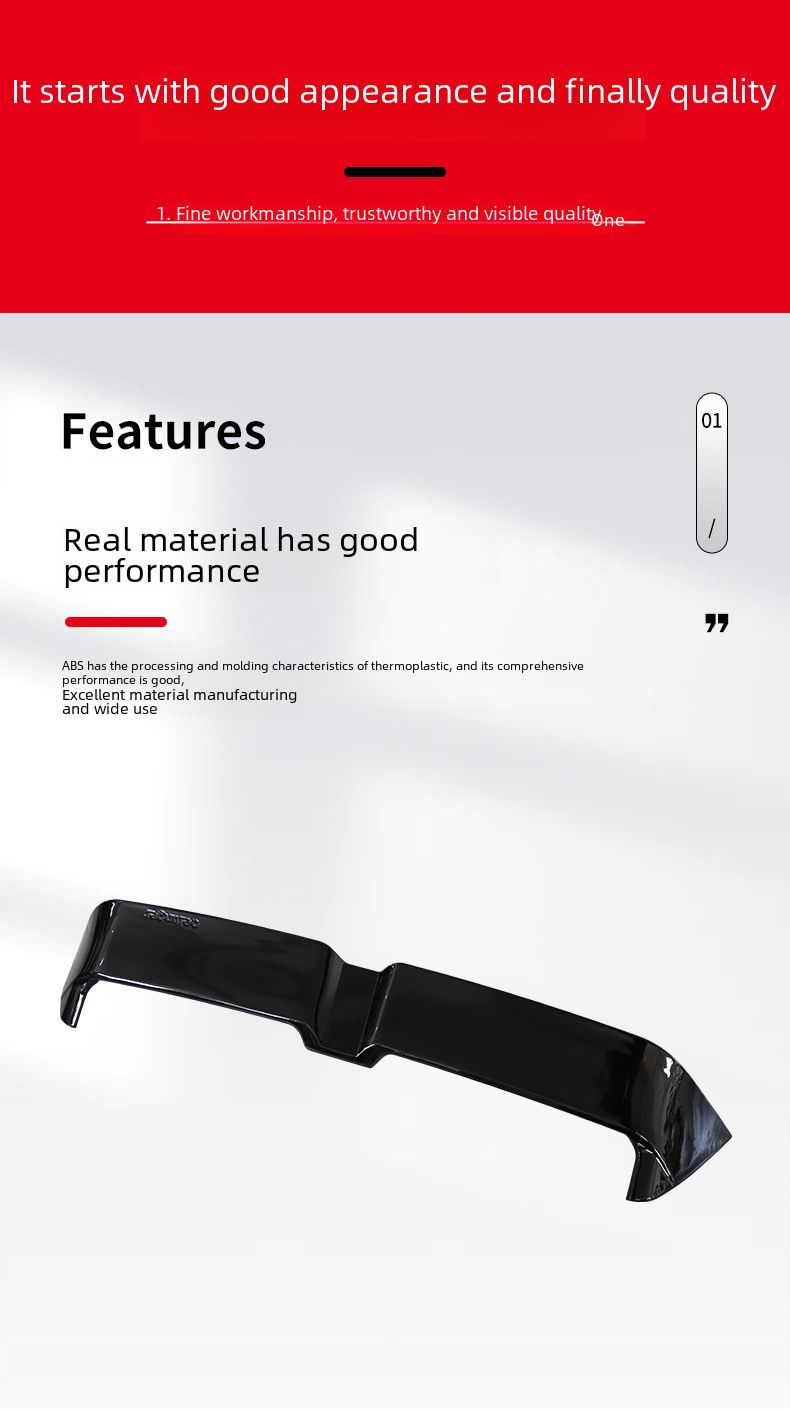 Direct supply is suitable for golf 7 7.5GTI/R carbon fiber tail Top Wing golf mk7 tail_autovado.com