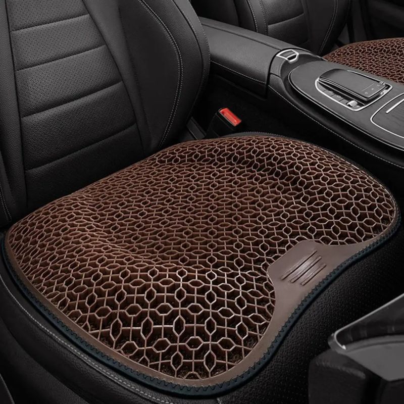 Summer Lumbar Support Honeycomb Gel Ice Thread Seat Backrest Ventilation Breathable Car Cushion Accessories_autovado.com