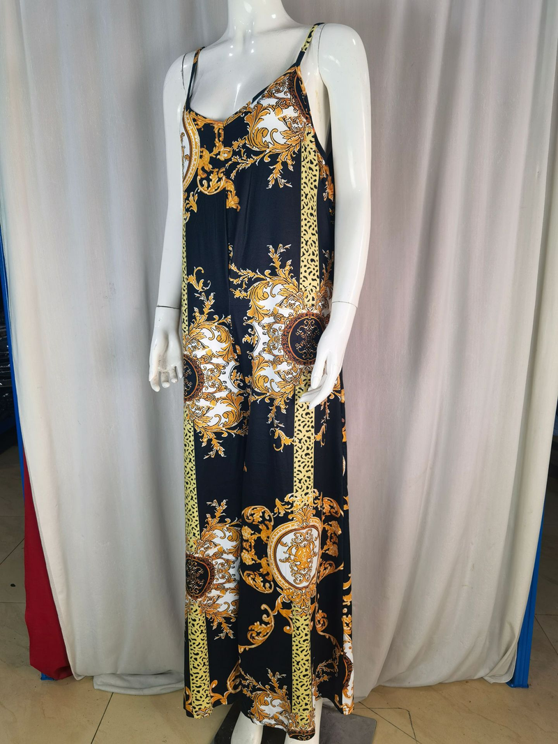 Women's Clothing new casual printed backless sexy jumpsuit_autovado.com