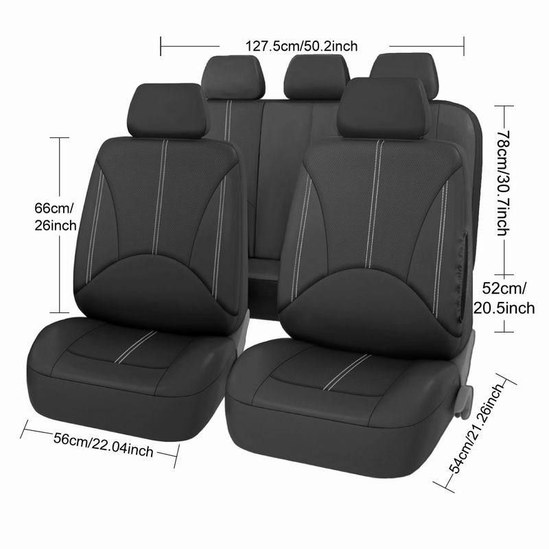 General car seat 9-piece PU leather car four seasons general seat cushion cover_autovado.com