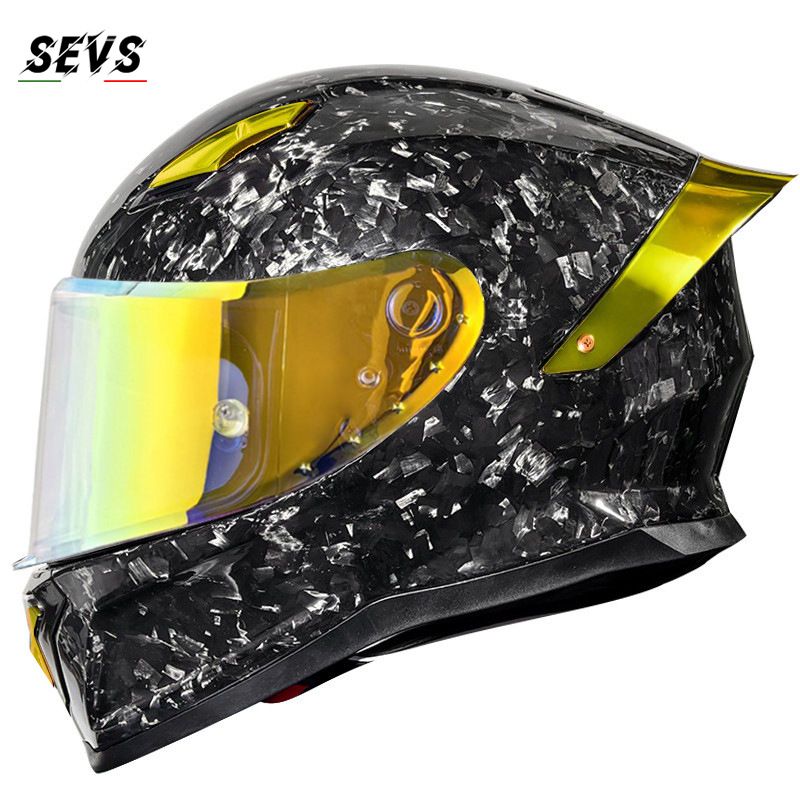 DOT-Certified Carbon Fiber Full-Face Motorcycle Helmet – Ultra-Lightweight 3K/12K/Forged Carbon With Bluetooth, All-Season Riding Protection (M-XXL)_autovado.com