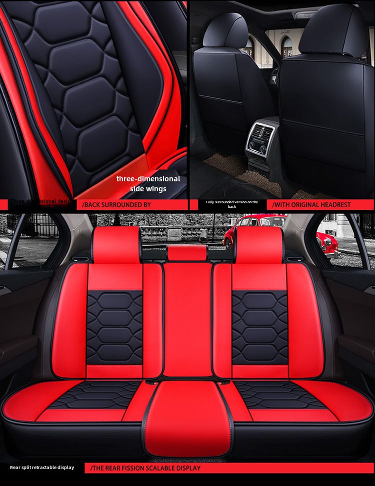 All-inclusive 9D leather car seat cover four seasons fashion sports seat cover New interior supplies_autovado.com