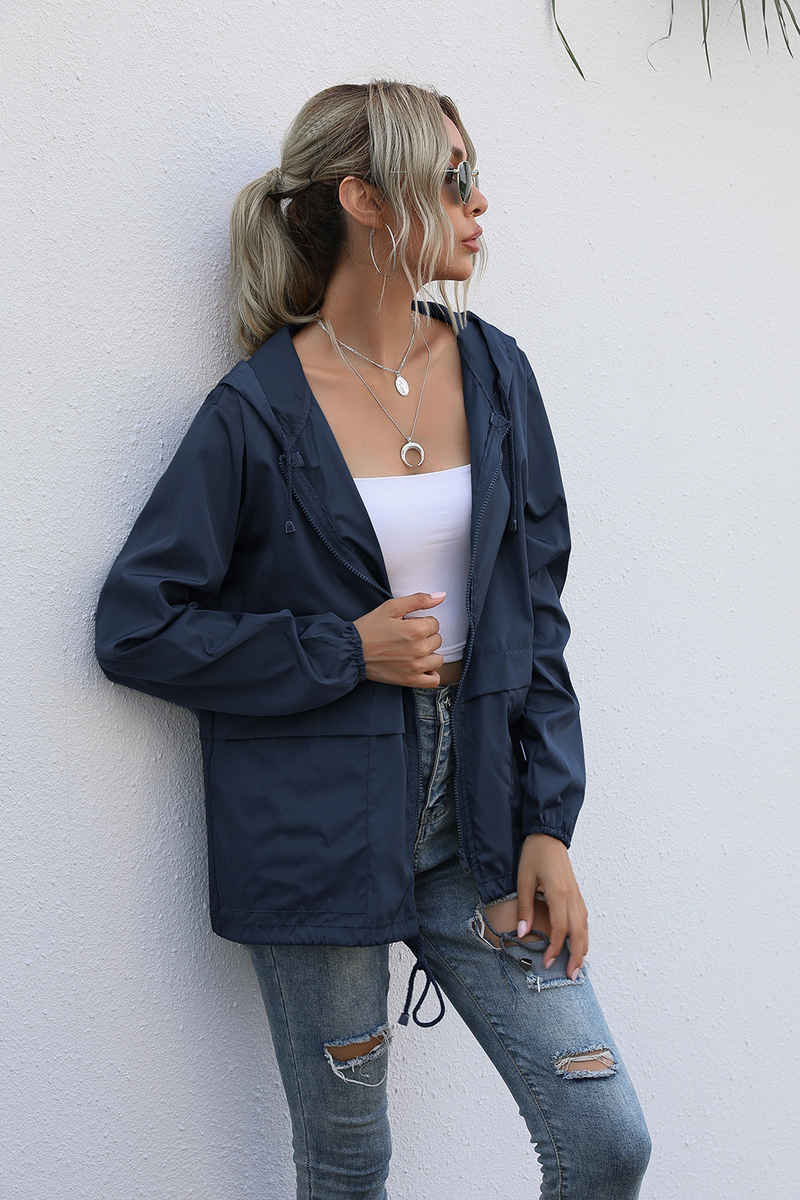 Women's Zipper Hoodie Lightweight Outdoor Hiking Raincoat Jacket Jacket Ready in Stock_autovado.com