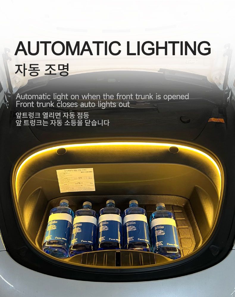 Suitable For Tesla 3/Y/S/X Front Trunk LED Decorative Super Bright Waterproof Light Strip_autovado.com