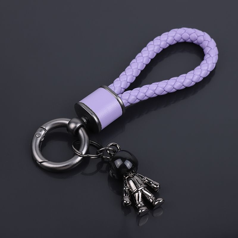 Car Key Chain Pendant Women's Men's High End Personality Creative Braided Leather Car Key Chain Cute Ins Internet Celebrity_autovado.com