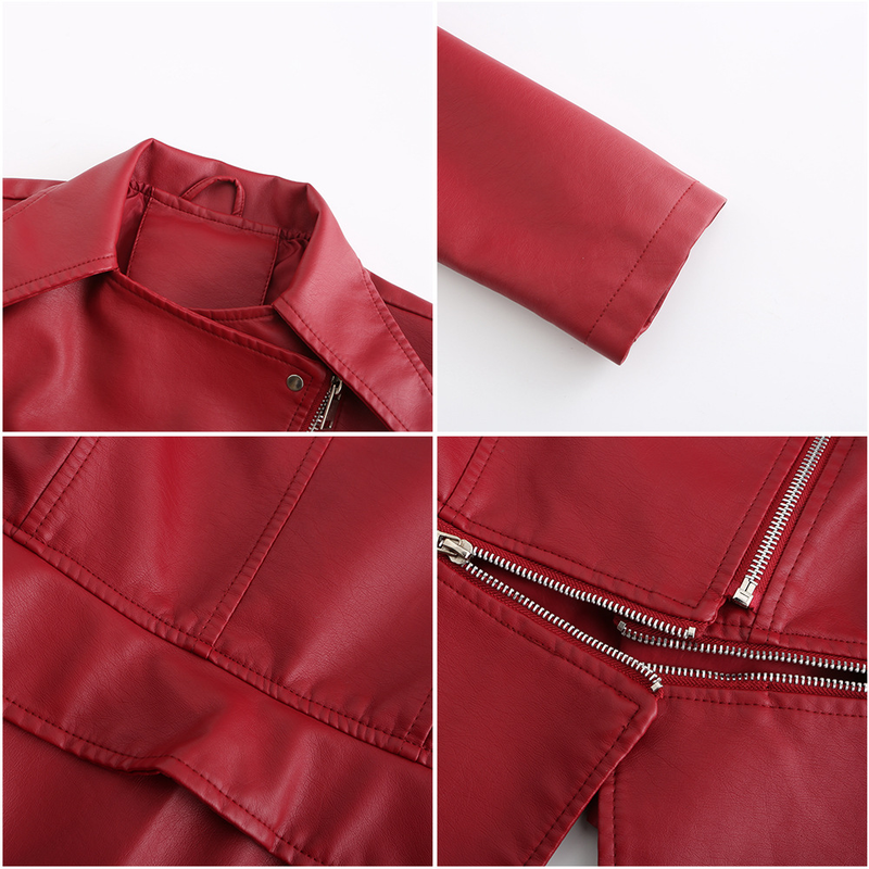 Women's Clothing Leather Jacket With Detachable Hem Fashion Casual Jacket_autovado.com
