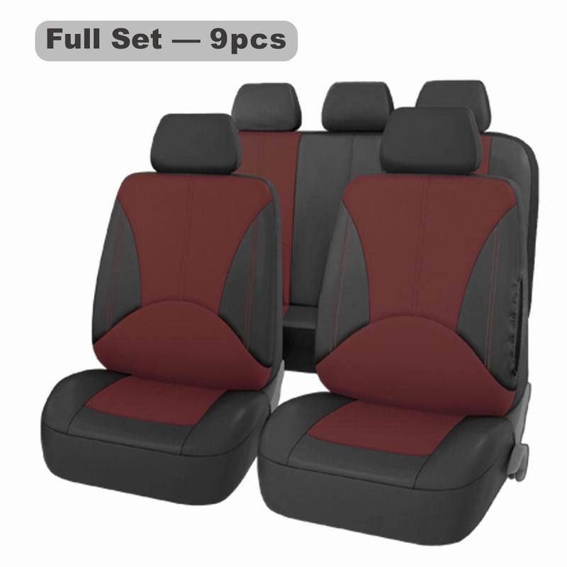 General car seat 9-piece PU leather car four seasons general seat cushion cover_autovado.com