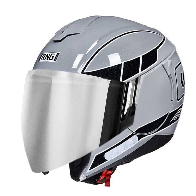 3C Certified Motorcycle Bluetooth Helmet - Lightweight ABS 3/4 Half Helmet For Men & Women, Multi-Color Options With UV-Protective Visors_autovado.com