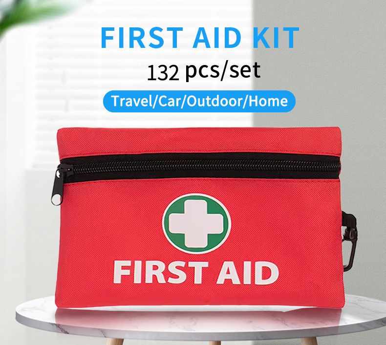 Car Emergency Rescue Kit Car First Aid Kit 132 Pieces First Aid Kit Portable Outdoor Life Saving Emergency Kit Set_autovado.com