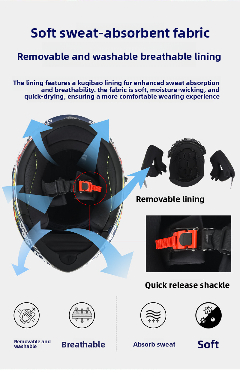 Coolqi Bao Anti-Fog Dual Lens Open Face Motorcycle Bluetooth Helmet Long Battery Life With Display Screen Suitable For_autovado.com