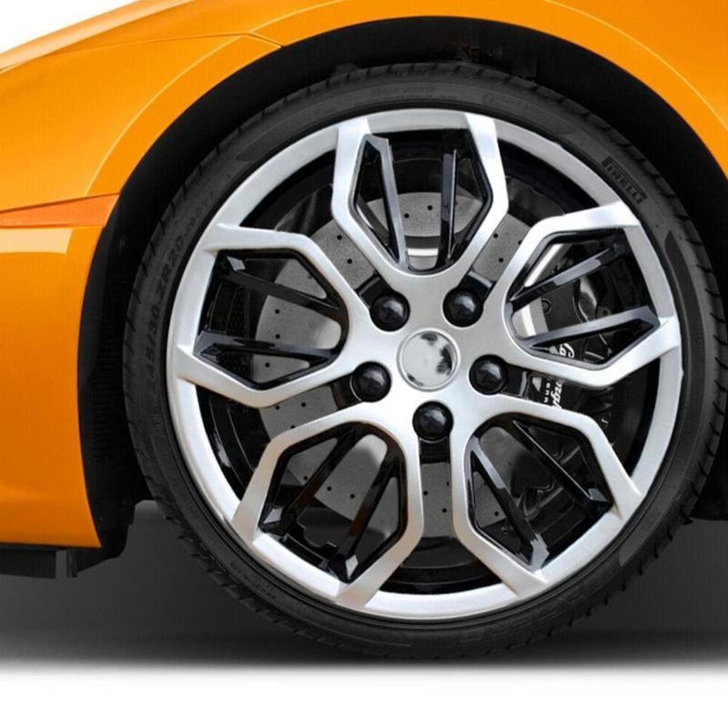 15 Inch Universal Silver Black Cover Wheel Hub Parts Car Decoration_autovado.com