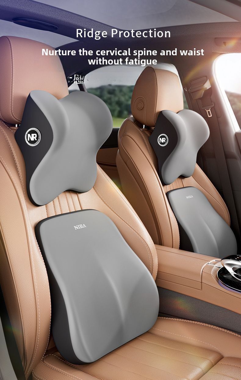 Car headrest lumbar support car neck pillow lumbar support seat integrated cushion back cushion car lumbar support seat suit_autovado.com