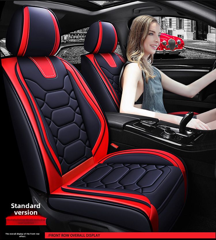 All-inclusive 9D leather car seat cover four seasons fashion sports seat cover New interior supplies_autovado.com