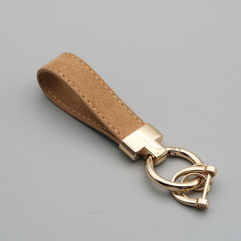 Suede Car Keychain Leather Couple Bag Pendant Men And Women Multifunctional Anti Lost Lettering Key Ring_autovado.com