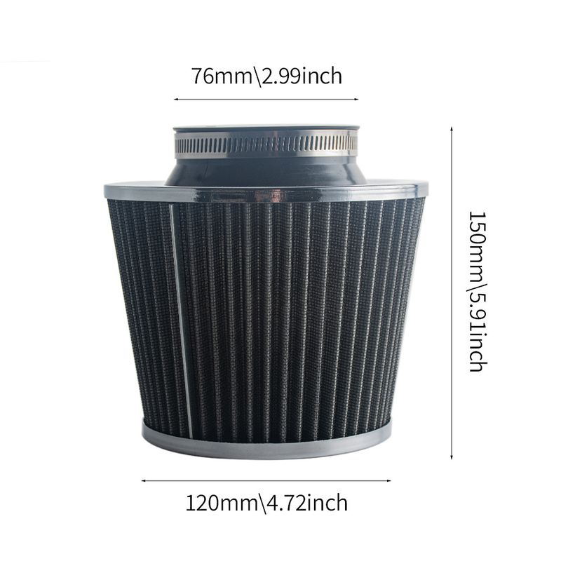 Car Modification 76mm High-flow Air Filter, Modified Mushroom Head Filter, Winter Mushroom Head Exhaust Gas Filter_autovado.com