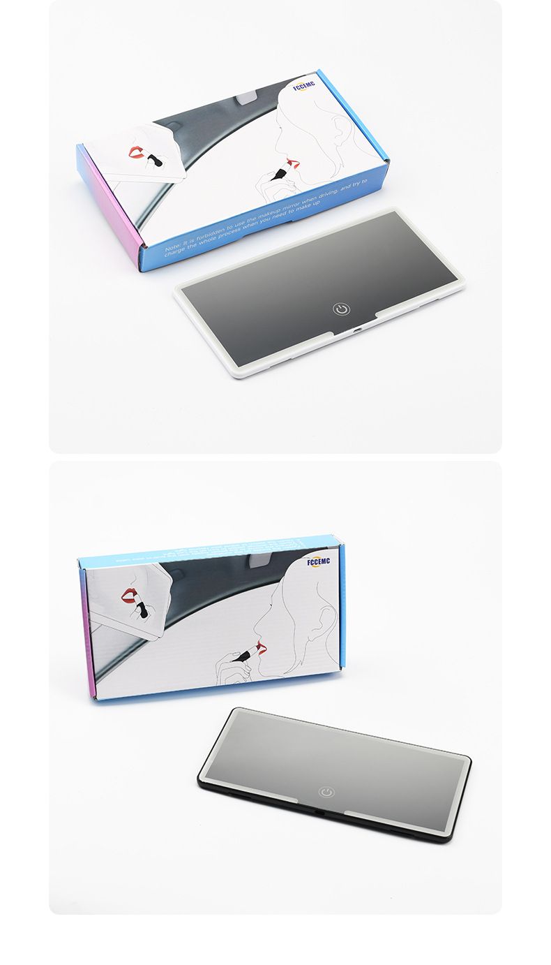 Direct Car LED Makeup Sun Visor Touchscreen Double Button Light-Up Mirror_autovado.com