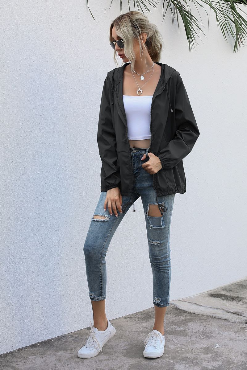 Women's Zipper Hoodie Lightweight Outdoor Hiking Raincoat Jacket Jacket Ready in Stock_autovado.com