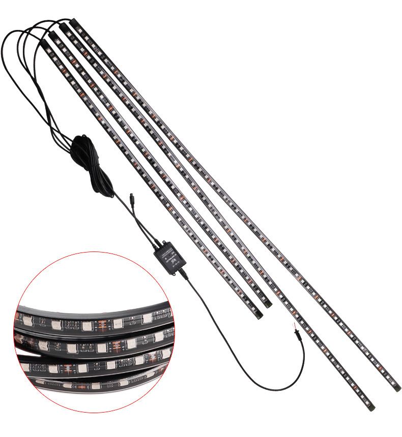 Compatible Car Underbody Decorative One-to-Four Voice-Controlled Atmosphere Colorful Remote Control Mobile APP Ambient_autovado.com