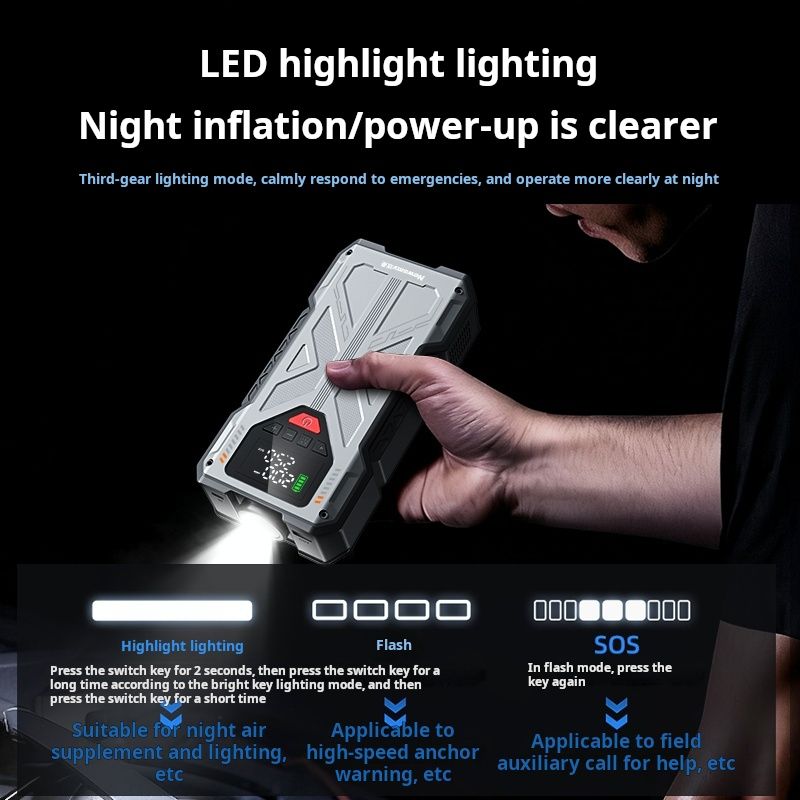 Newsmy/Newman H5 Emergency Start Power Inflator Pump Integrated 8000mAH_autovado.com