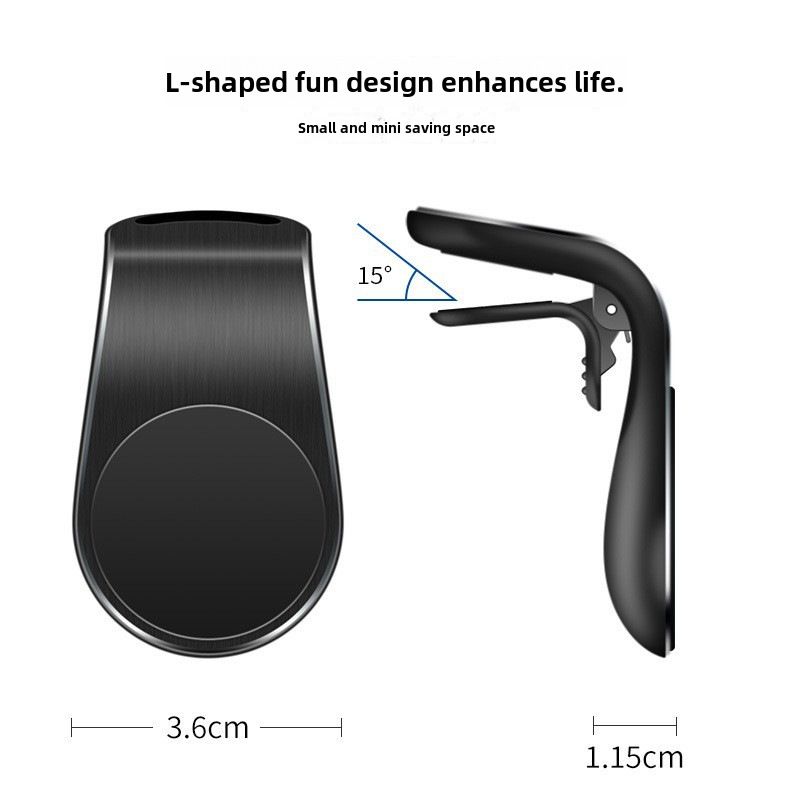 Cross-border hot selling magnet car phone holder car car air outlet L bracket holder factory wholesale_autovado.com