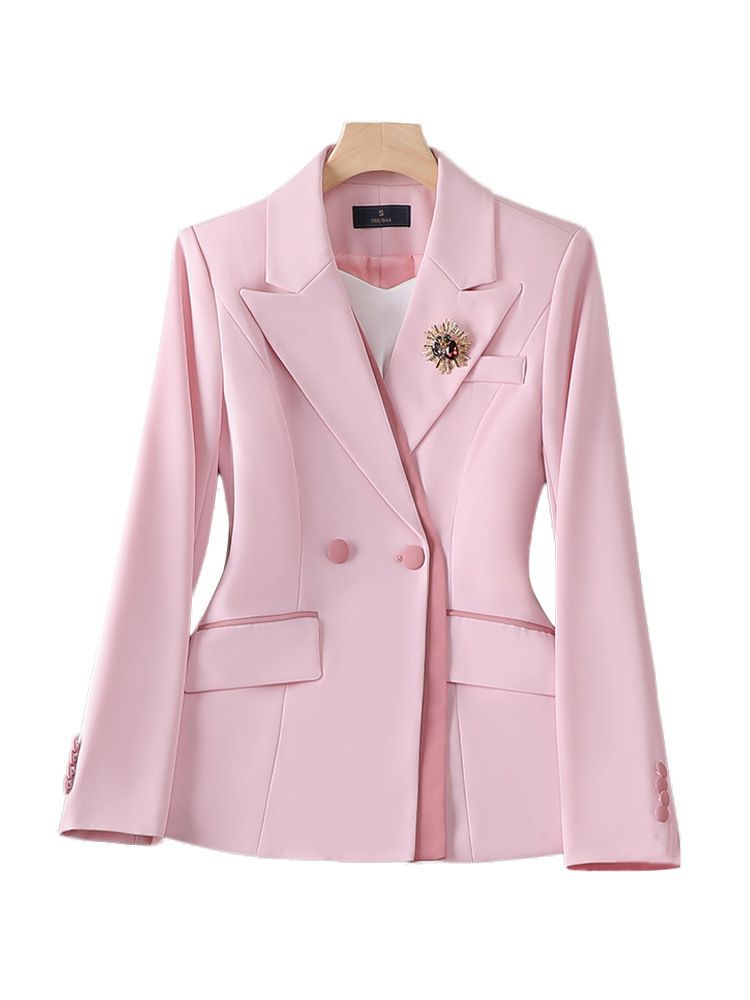 Women's Clothing Pink suit jacket professional temperament_autovado.com