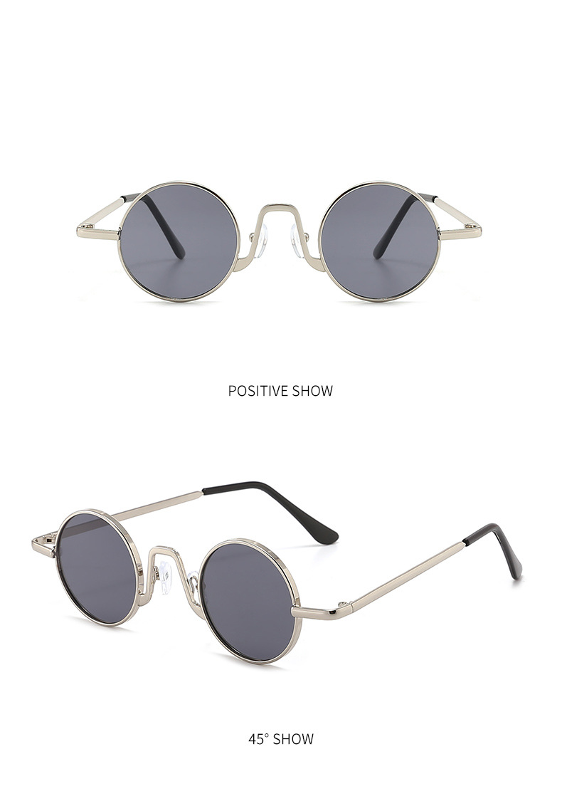 Unisex Prince Mirror Steampunk Retro Small Round Sunglasses Small Frame Sunglasses Glasses_autovado.com