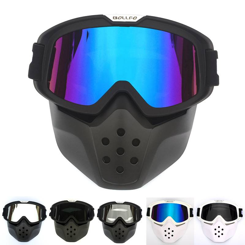 Retro Motorcycle Goggles – Anti-Fog, UV Protection, Interchangeable Lenses – Off-Road, Motocross, Cycling – Durable PC Frame_autovado.com
