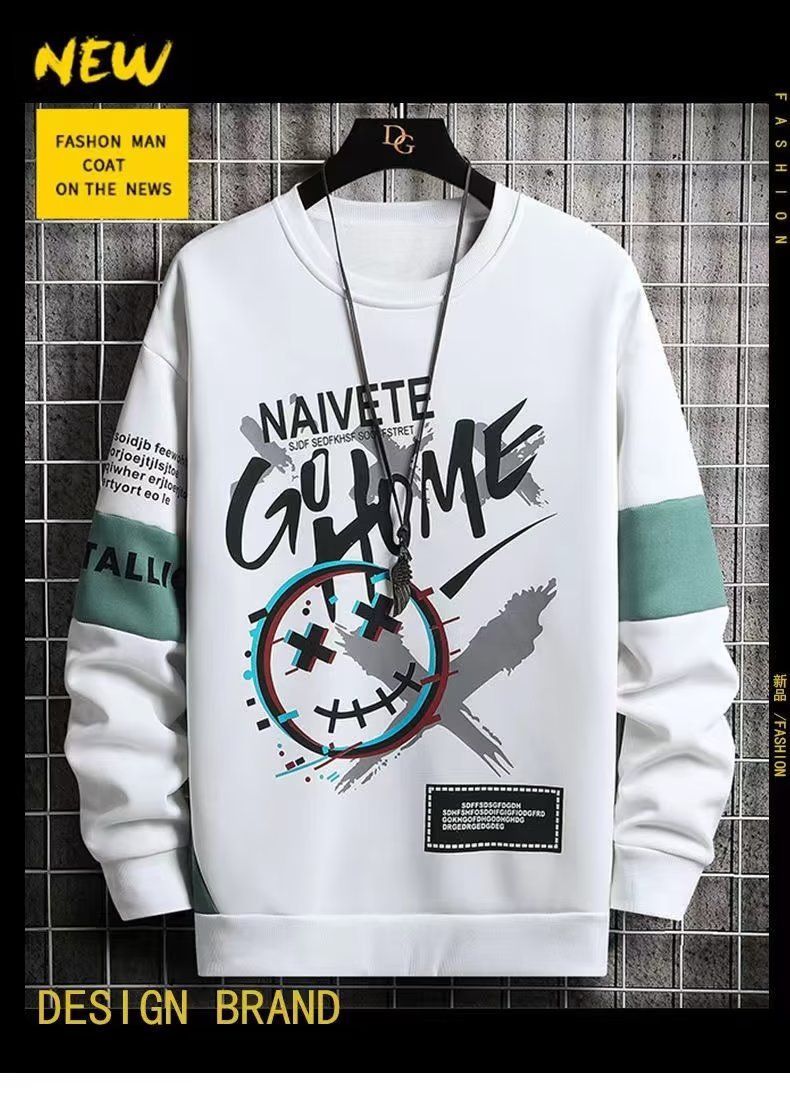 Men's Clothing Casual sports suit sweatshirt men's spring and autumn printed men's autumn clothes loose two piece suit men's clothing wholesale_autovado.com