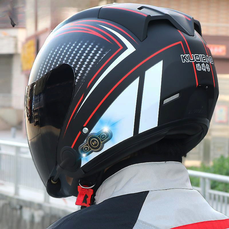CoolQee Electric Motorcycle Bluetooth Men's Smart Helmet 3000mAh Long Battery Life_autovado.com