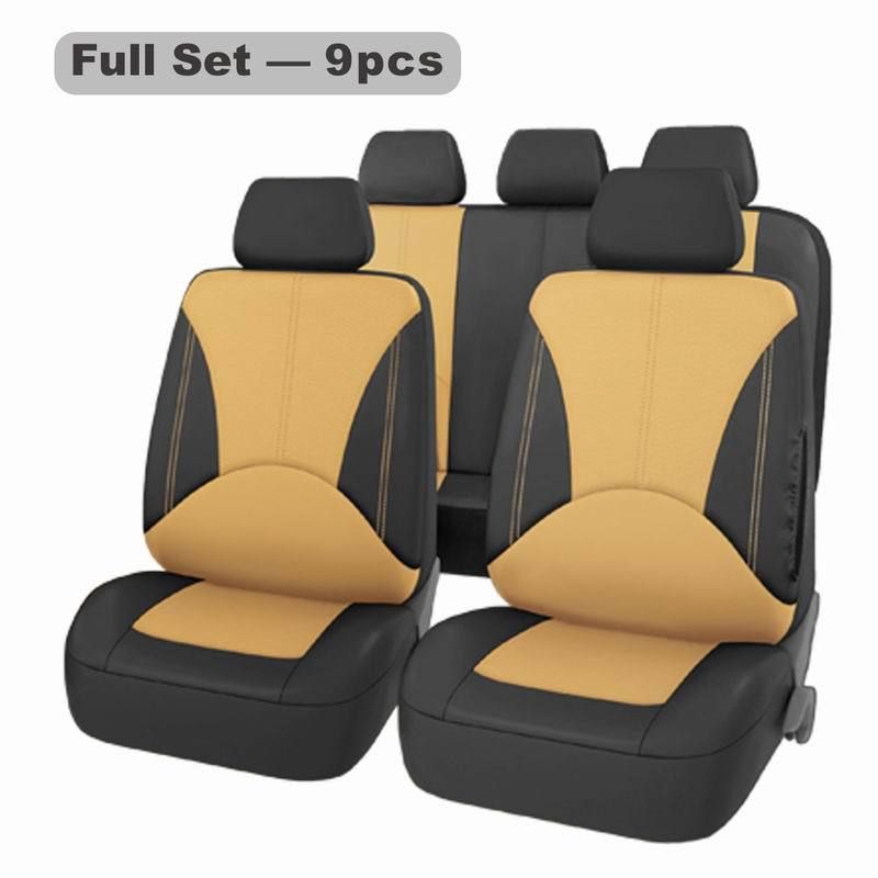 General car seat 9-piece PU leather car four seasons general seat cushion cover_autovado.com