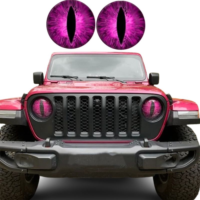popular Beast Eyes Headlight Decals Pair off road vehicle light stickers_autovado.com