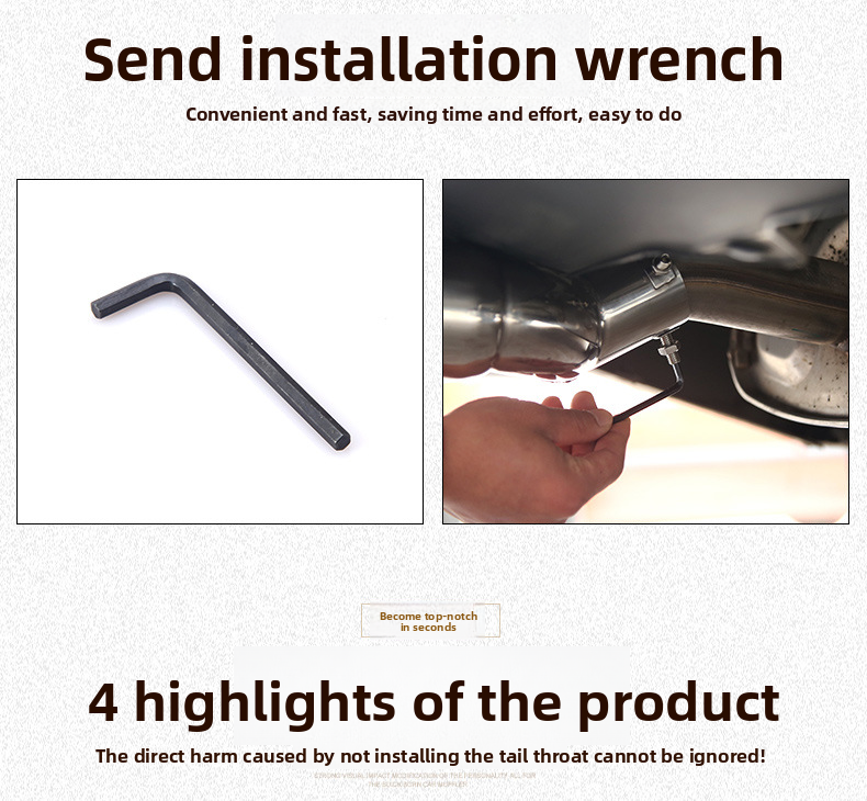 Cross-Border Hot-Selling Tail Thickened Stainless Steel Universal Model Blue Coated Slanted Double Row Car Exhaust Pipe_autovado.com