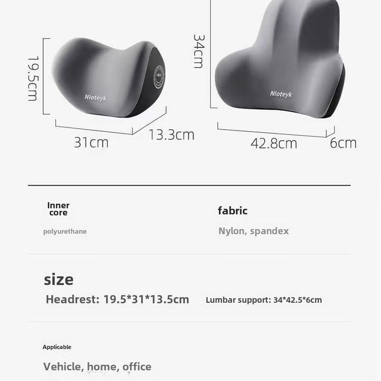 Logo Customized High-end Car Small Headrest Lumbar Support Memory Foam Cushion Lumbar Cushion Backrest Lumbar Pillow Car Neck Support_autovado.com