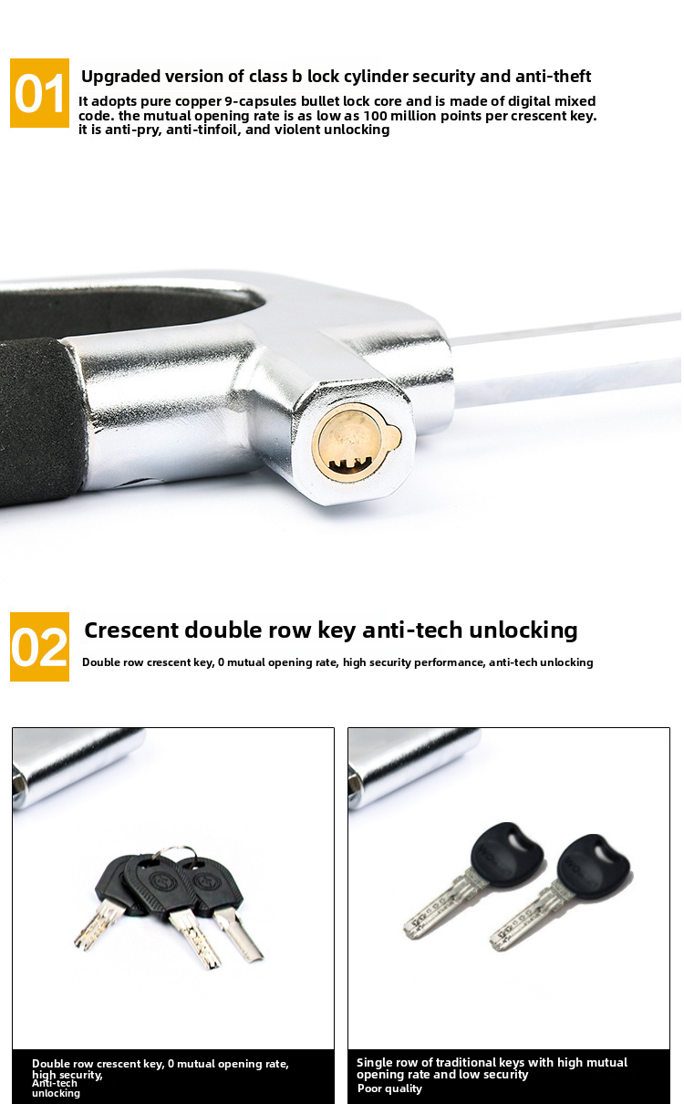 New Car Steering Wheel Multifunctional Adjustable Telescopic Security Anti-theft Thickened Window-breaking Metal_autovado.com