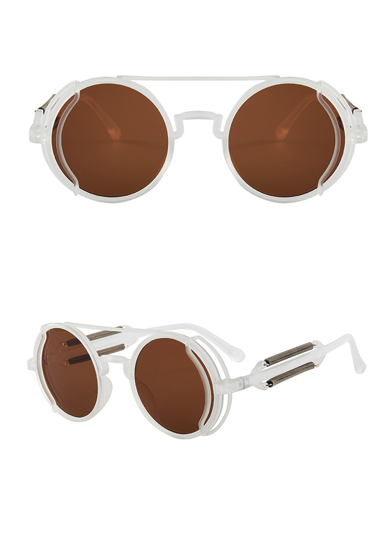 Unisex Cyberpunk trend Retro sunglasses Round sunglasses_autovado.com