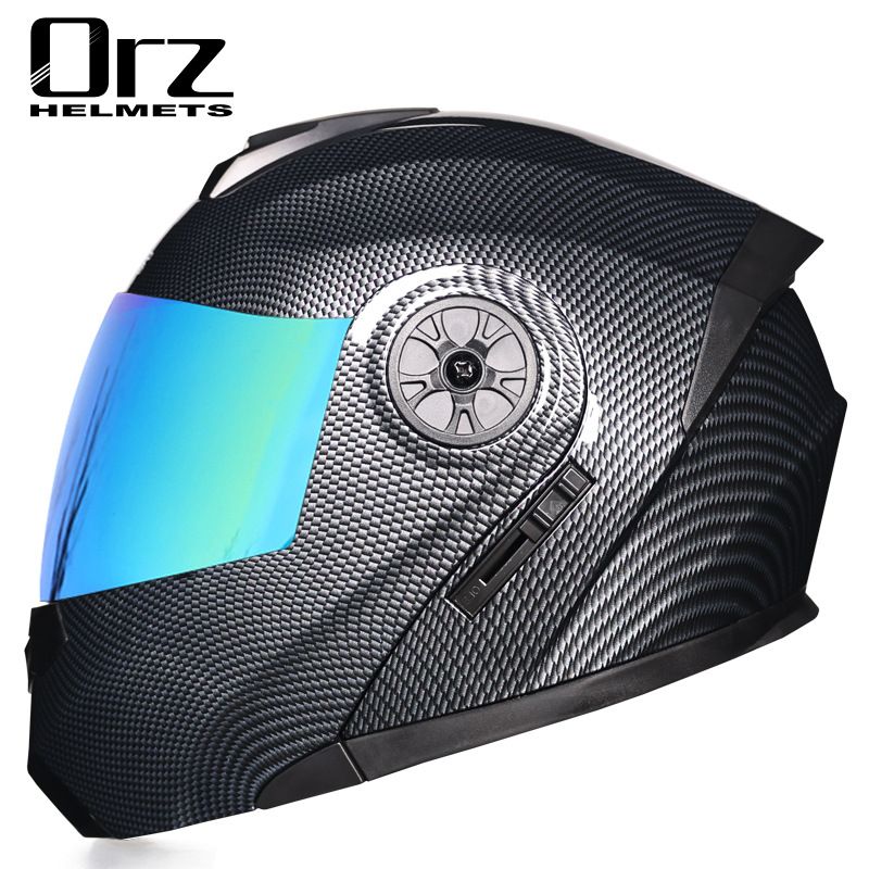 Motorcycle Accessories & Parts electric battery helmet gray men's and women's full helmet four seasons flip face helmet summer hat_autovado.com