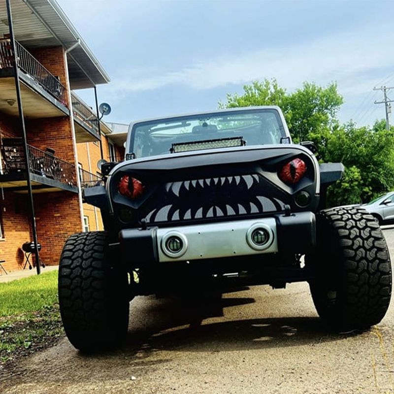 popular Beast Eyes Headlight Decals Pair off road vehicle light stickers_autovado.com